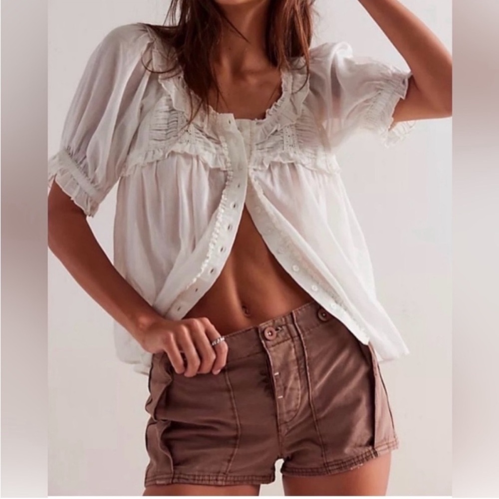 Free People All Yours Micro Shorts Brown Size 2
